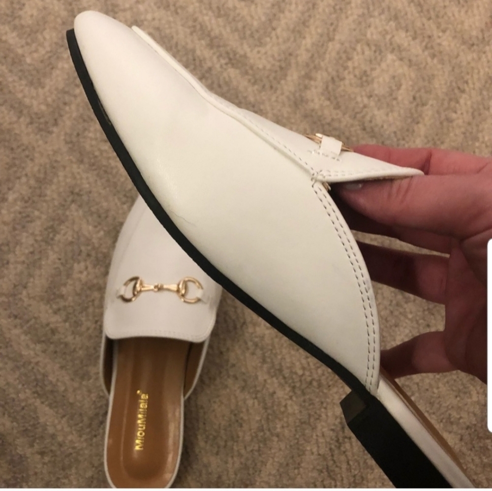 Leather Loafers with Gold Accent - Picture 3 of 6
